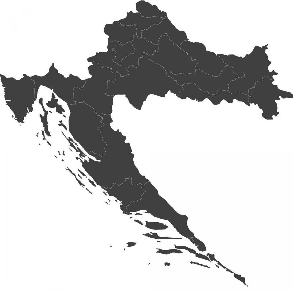 クロアチア ベクトルマップ