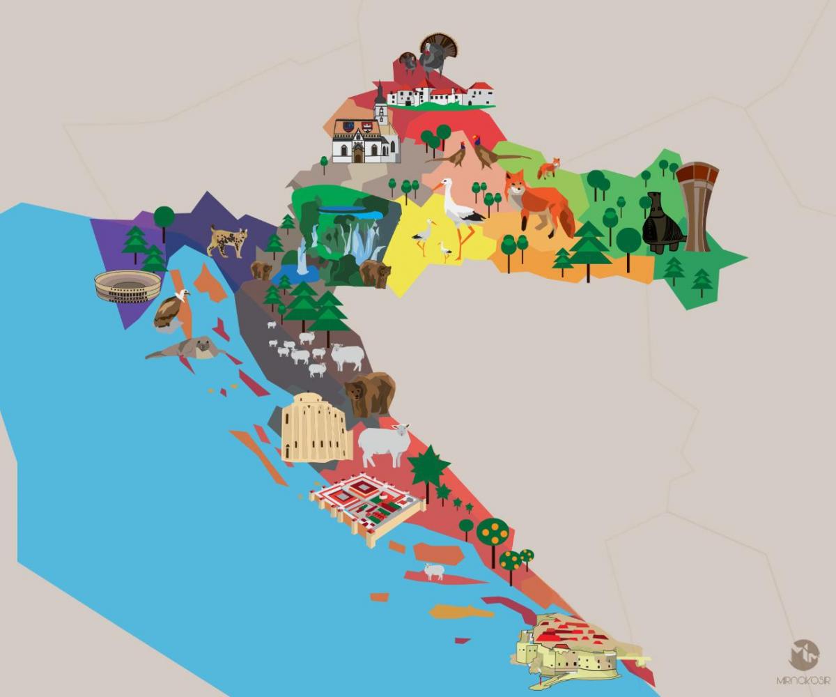 クロアチア 旅行マップ