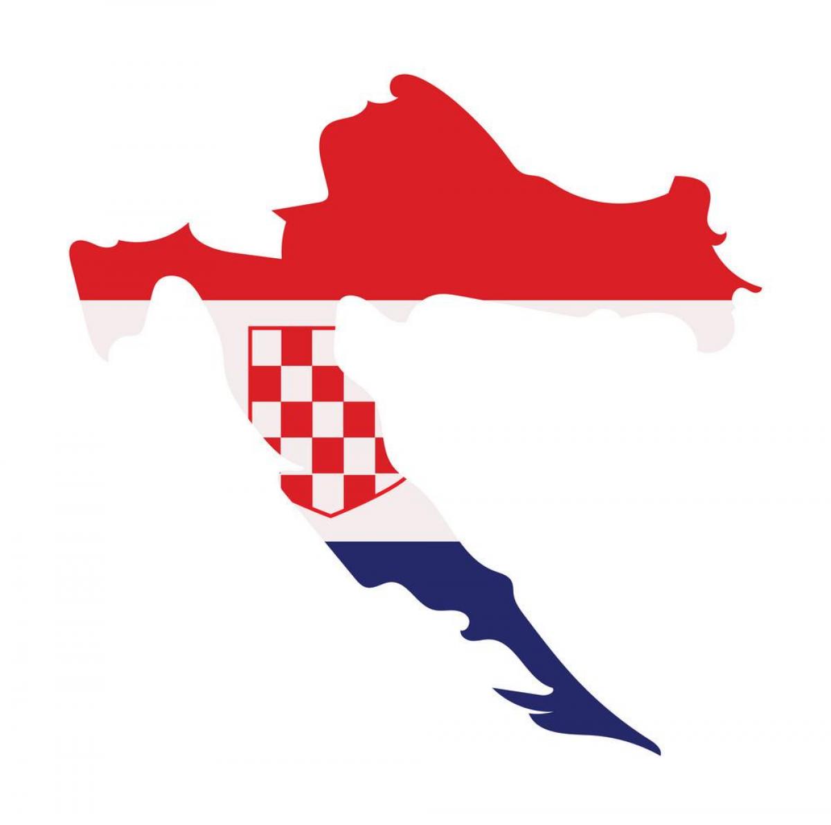 クロアチア国旗の地図
